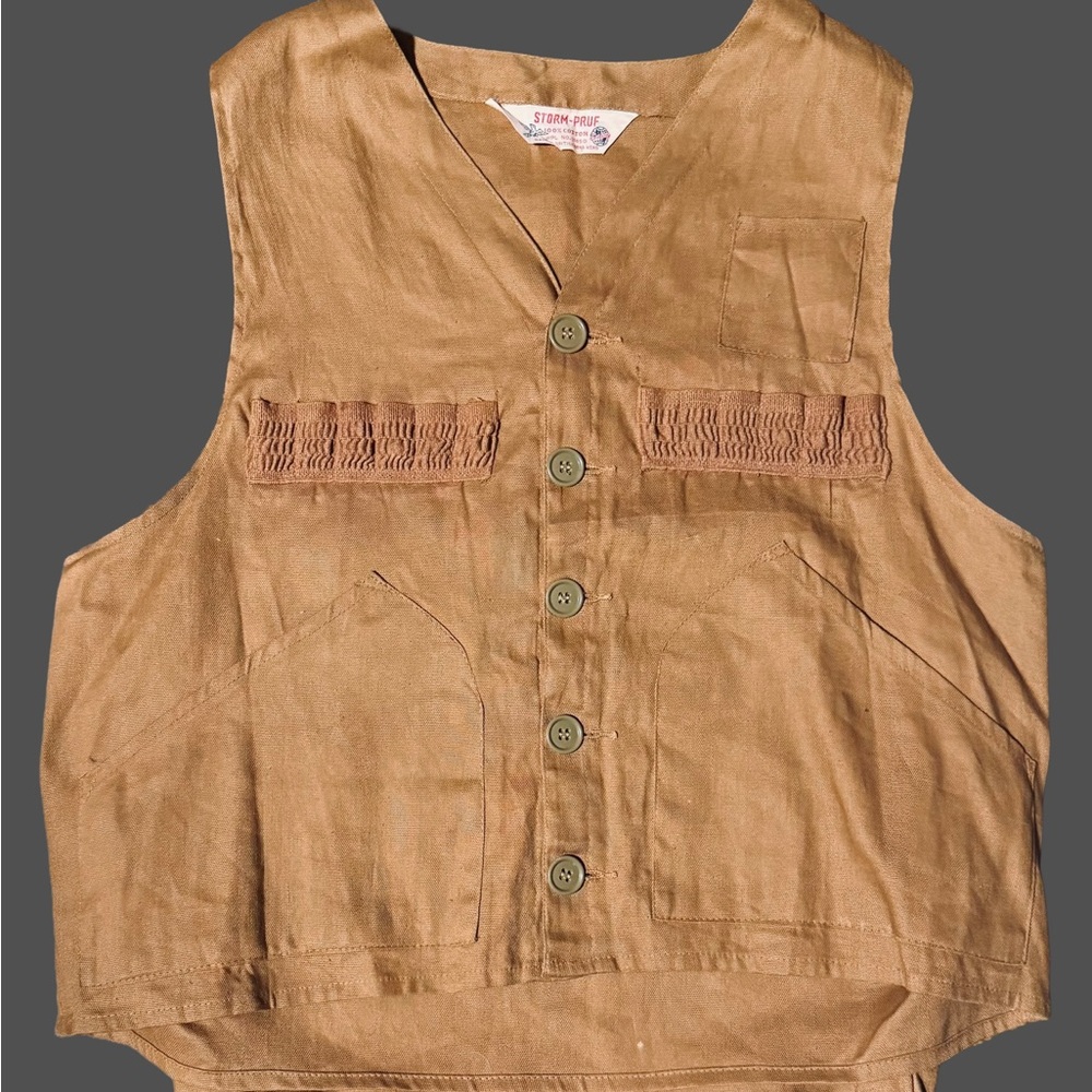 Vintage 1950’s Hunting Vest 100% Cotton Collector’s Piece